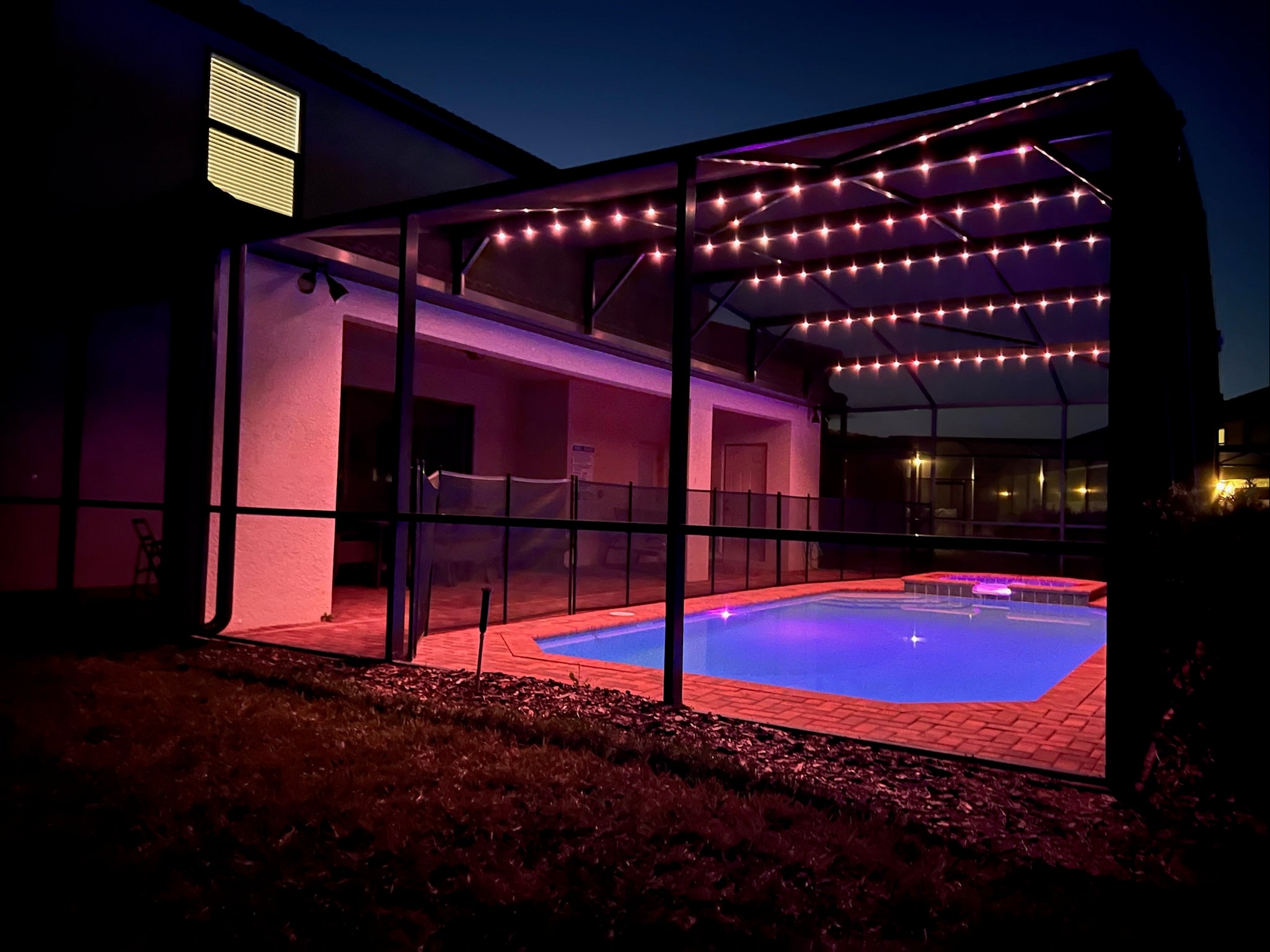 100FT Pool Enclosure Track Lighting System (Complete Kit)