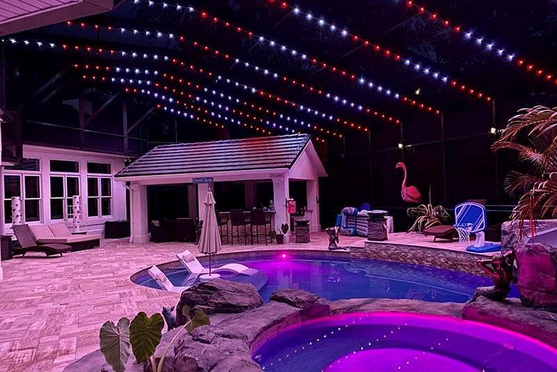 Pool Enclosure Lighting Installation