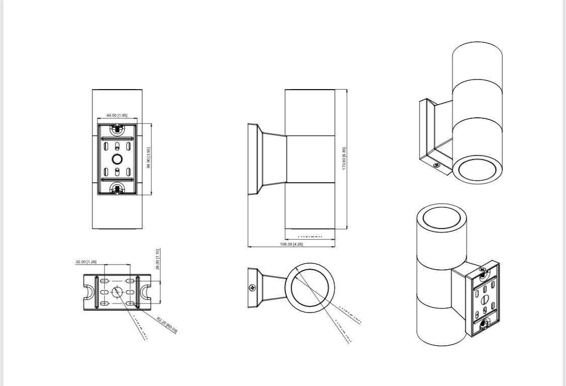 Pool Enclosure- Lanai Sconce Light System 8 PACK