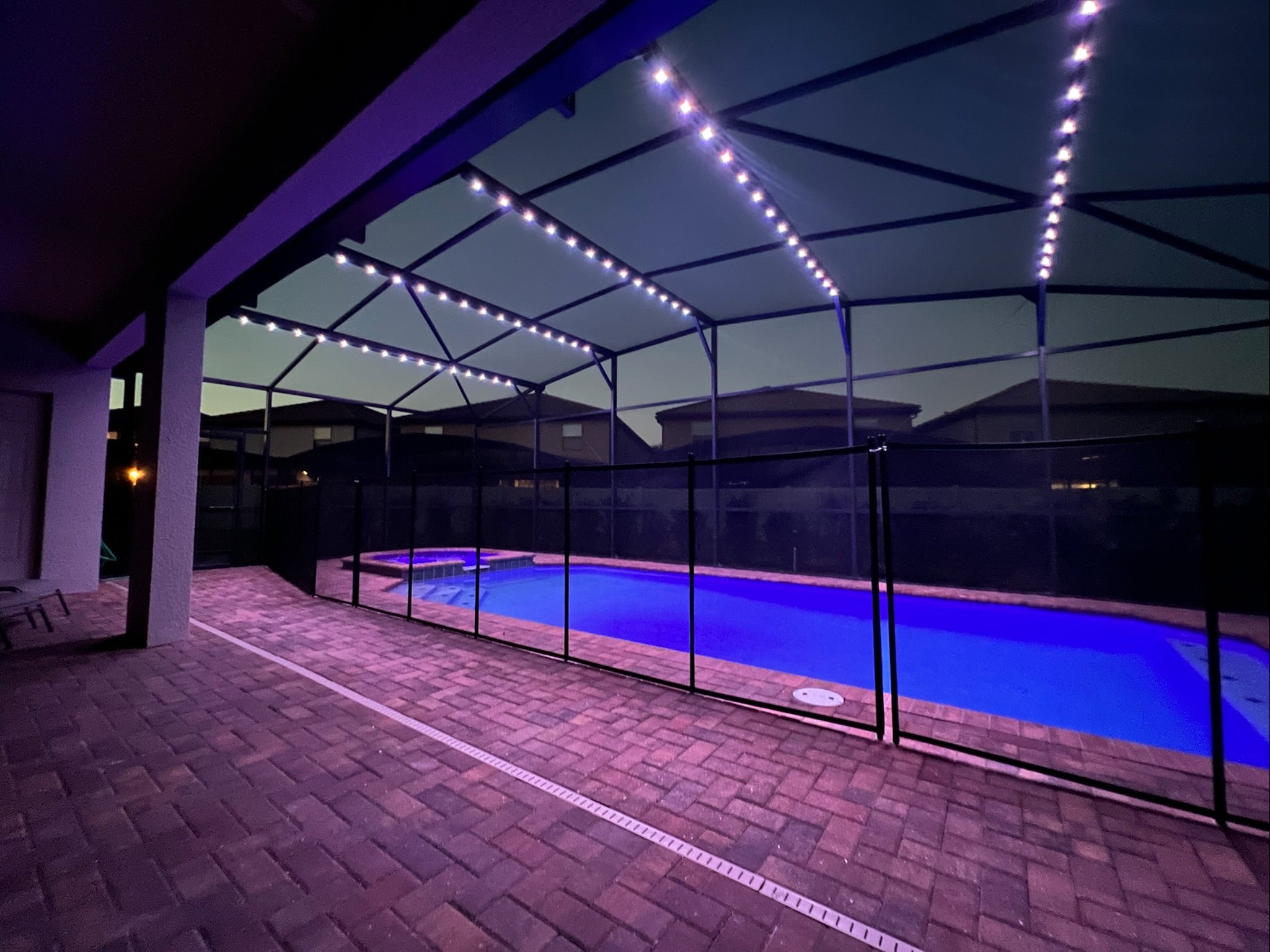 100FT  Pool Enclosure Track Lighting System (Complete Kit)