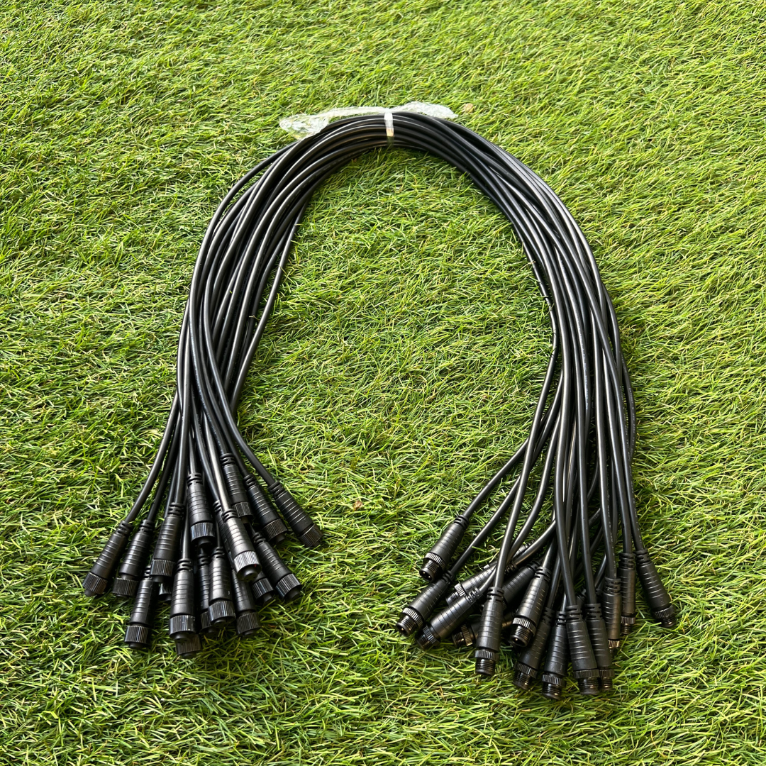 20 PACK OF 5FT EXTENSION CABLE 100ft (BLACK/WHITE) ***POOL ENCLOSURE ONLY**