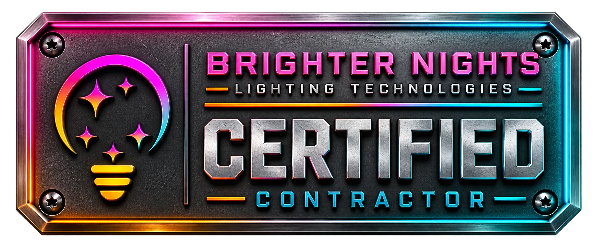Brighter Nights Certified Contractor badge