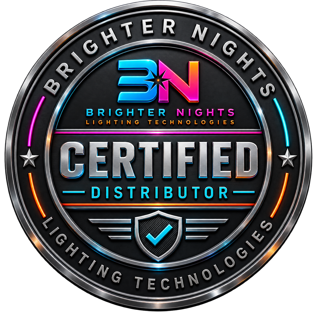 Brighter Nights Certified Distributor badge