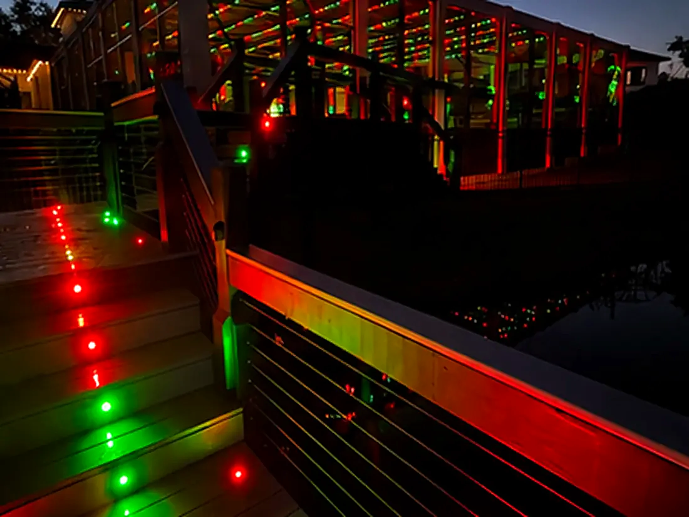 Deck and dock lighting set for Christmas