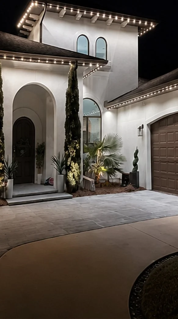 The same home lit at 4000K &mdash; cool white