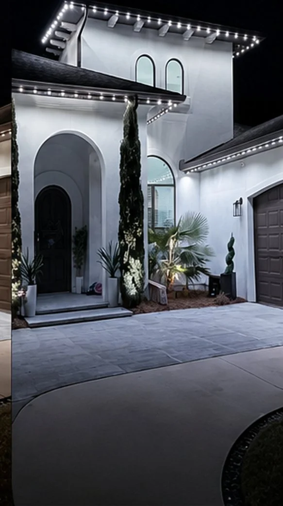 The same home lit at 5000K &mdash; daylight white