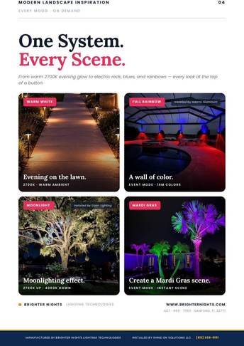 Shine On Solutions landscape lighting catalog, page 4 of 8