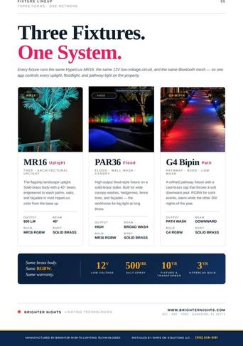 Shine On Solutions landscape lighting catalog, page 5 of 8