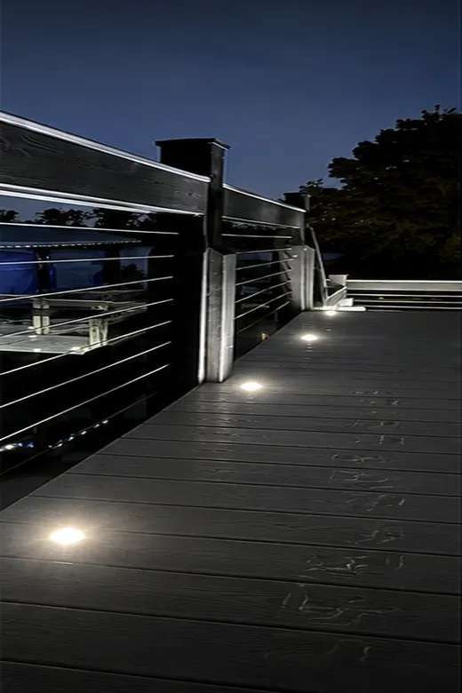 Deck lighting at 4000 Kelvin, cool white