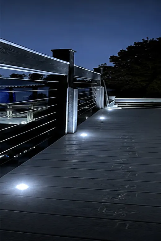 Deck lighting at 5000 Kelvin, daylight white