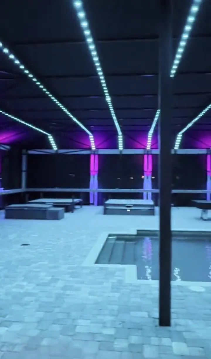 Pool Enclosure Track Lighting by Brighter Nights